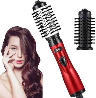 Escova Secadora e Modeladora Rotativa 4 em 1 – Alisa, Enrola, Modela e Seca com Íons Negativos, 360° de Rotação, 2 Temperaturas, Revestimento Cerâmico 110v