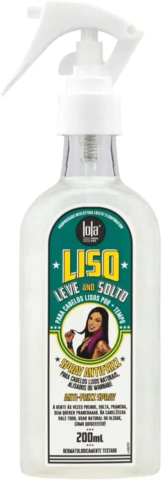 Liso Leve e Solto Spray Antifrizz 200ml , Lola Cosmetics