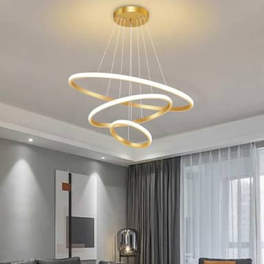 Luminaria de Teto Led, 3 Cores Plafon Luz de Led Sobrepor, Lustre Para Sala Branco Quente e Frio Banheiro Quarto Escritório 127-220V (Americano)