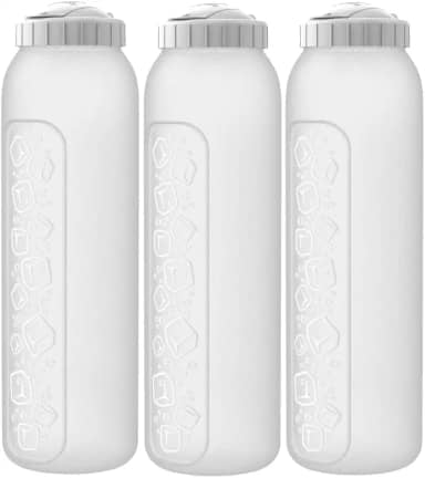 3 Jarra Garrafa De Água Suco Geladeira Tampa Higiênica 1,5 Litro Fina (Branco)