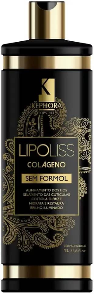 Escova Progressiva Kephora Lipoliss Sem Formol, Liso imediato Tratamento Profissional para Cabelo, 1L