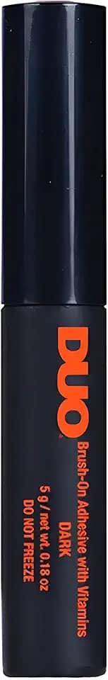 Cola para Cílios Postiços Duo 5g com Aplicador em Pincel – Tom Escuro, Fixação Forte e Longa Duração