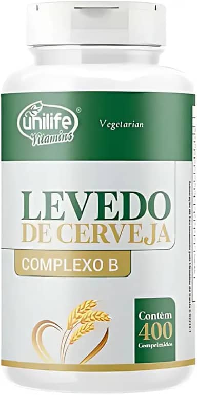 Levedo de Cerveja Unilife (Complexo B) 400 Comp