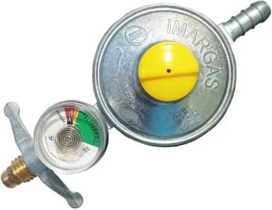 Medido Gás Manômetro Registro Regulado Válvula Cozinha Vazão de 2kg/h Ideal Para Fogão e Cooktop de 5 a 6 Bocas