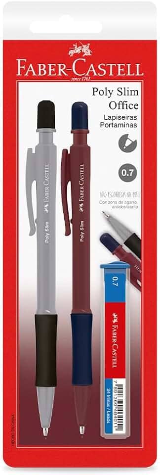 Lapiseira, Faber-Castell, Poly Slim Office, 0.7mm, SM/07SLIMOFM, Cores Sortidas