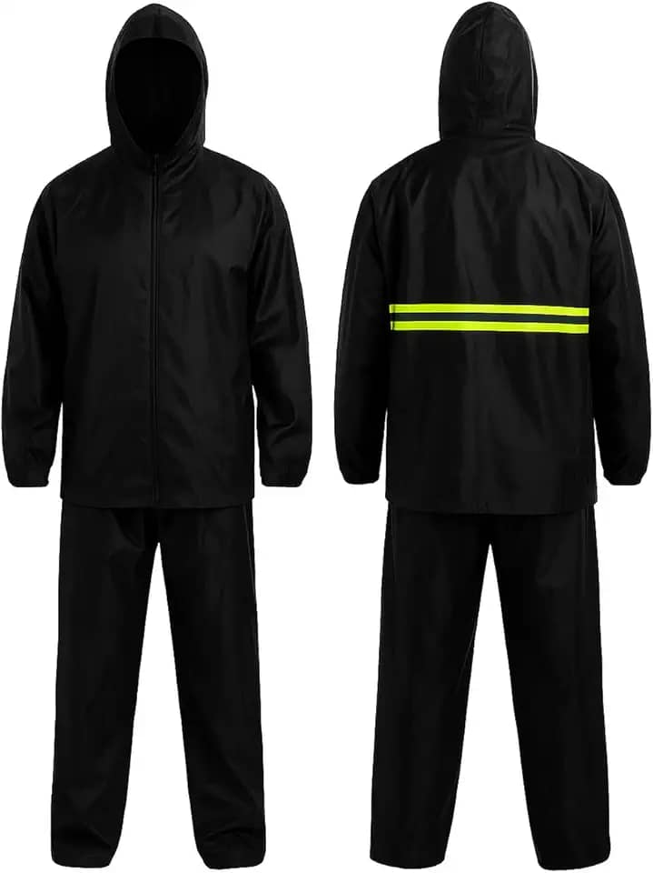 Capa De Chuva Com Capuz Impermeável Motoqueiro Proteção Contra Chuva