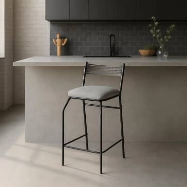 Banquetas Altas para Balcão Bistrô Bancada Reforçadas em Aço Conforto (Cinza)