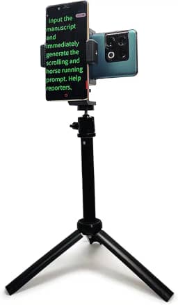 Teleprompter para iPhone e Android, suporte de telefone duplo para gravação de vídeo, kit de teleprompter Neewer, o design dobrável permite fácil armazenamento e transporte, versão de mesa de 50 cm