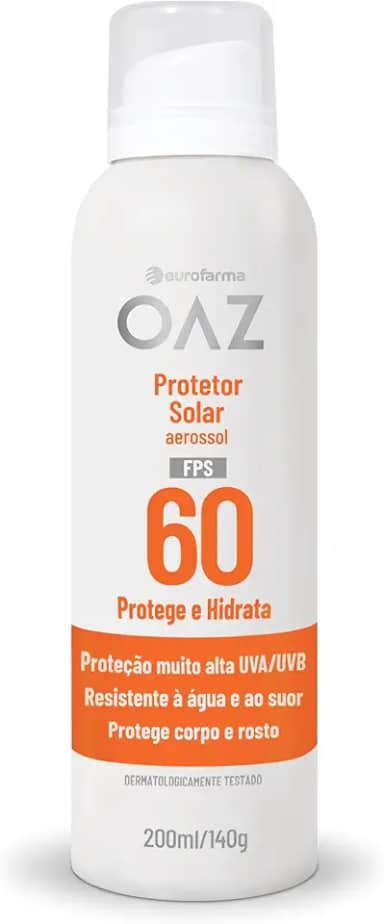 OAZ PROTETOR SOLAR AEROSSOL 60 FPS 200ML/140G