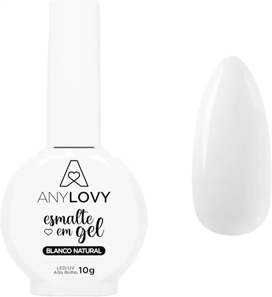 ESMALTE EM GEL BRANCO NATURAL 10G ANYLOVY – ELEGÂNCIA EM CADA CAMADA