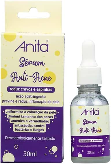 Sérum Anti Acne Reduz Cravos e Espinhas - Reduz a Inflamação da Pele - Anita