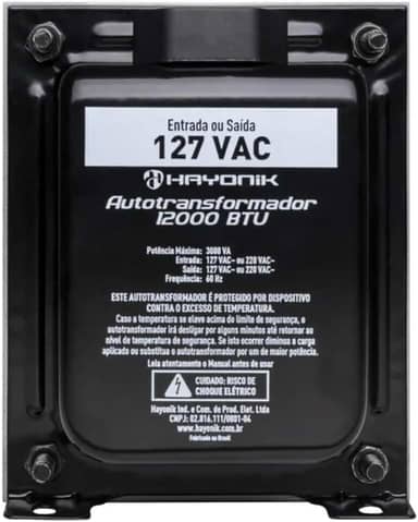 Autotrafo para ar condicionado 12000 BTU Universal Hayonik