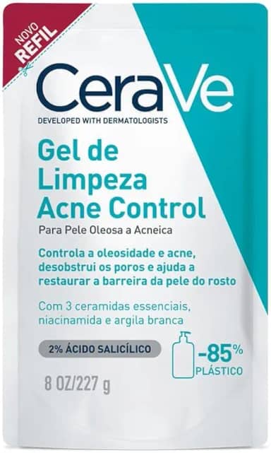 Cerave, Gel de Limpeza Acne Control com Niacinamida e Ácido Salicílico