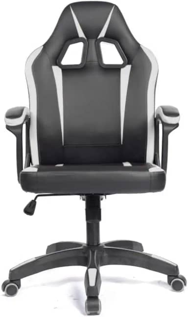 FORTT Cadeira Gamer Modernismo Branca - CGF022-B, Ajuste de Altura, Encosto Reclinável, Cadeira Giratória, Escritório