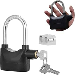 Cadeado Antifurto com Alarme Sonoro – Sirene 110dB – Segurança Reforçada para Bicicletas, Motos, e Portões