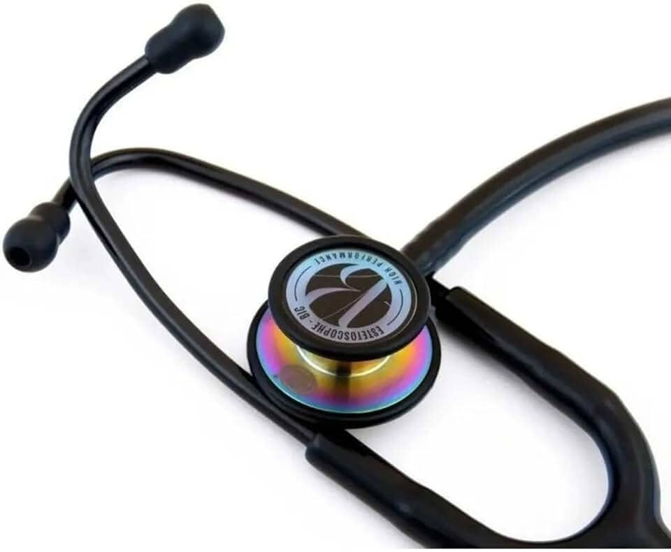 Estetoscópio Bic Eternity III Rosa Excelente Ausculta - Ideal enfermagem e estudantes garantia de 5 anos (Preto Ribbon)