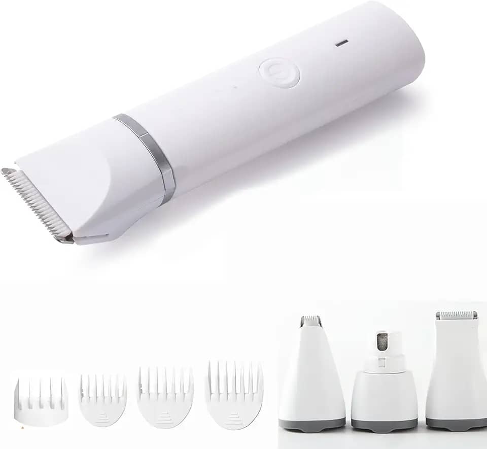 Máquina Tosar Cachorros Cães Recarregável 4 em 1 Kit, Máquina De Tosa Pets Gato Cachorro Tosador,Silencioso, para cães, gatos, cuidados com garras