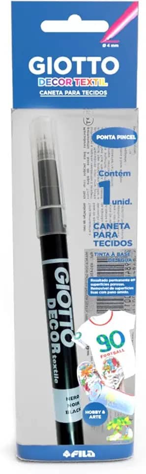 GIOTTO Decor Textile Caneta Para Tecido Preto Flowpack