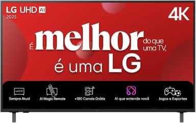 Smart TV 4K 65" LG UHD 65UA85 Processador α7 AI Ger8 4K Super Upscaling Google Cast Alexa Integrado Controle AI Smart Magic WebOS 25
