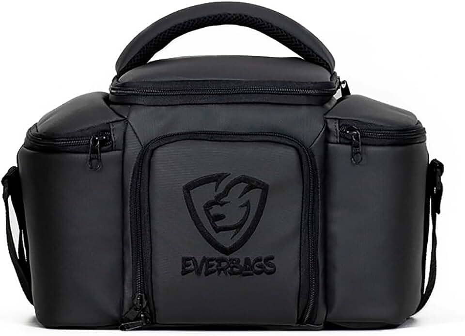 Bolsa Térmica Porta Marmita Fitness Top Black Luxo Academia Dieta