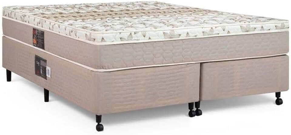 Cama Box + Colchão Castor Queen Class One Face Pocket 158x198x52cm