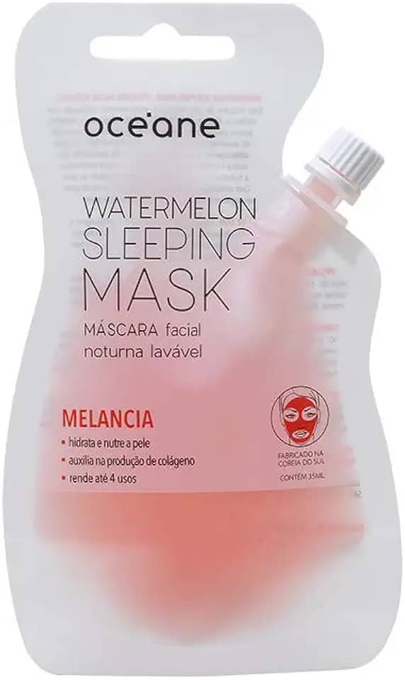 Másc Facial Noturna, Watermelon Sleeping Mask, Océane, Océane, Vermelho