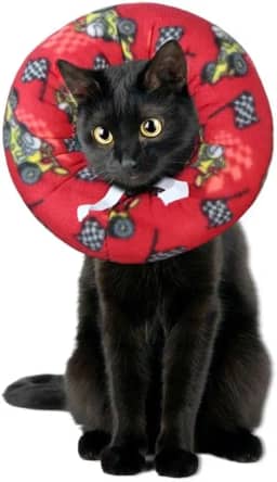 Colar Elizabetano Disco Para Gatos Cone Cirurgico Ajustavel Tecido