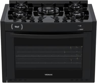 Fogao A Gas De Embutir Gaudi Prisma Vitreo Bl 5q Preto Gas Glp