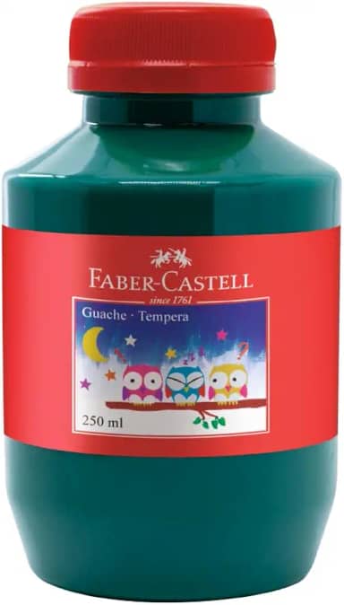 Tinta Guache Faber-Castell, Verde - 250ml