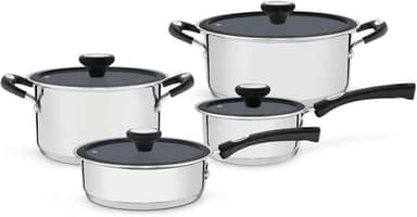 Jogo de Panelas com Revestimento Interno Cermico, Tramontina, Solar 65120026, Inox