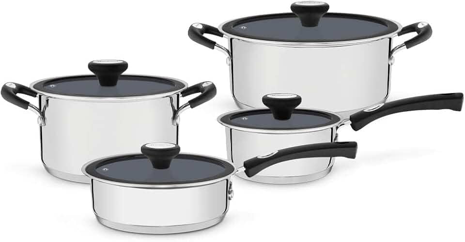 Jogo de Panelas com Revestimento Interno Cermico, Tramontina, Solar 65120026, Inox