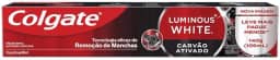 Colgate Luminous White Creme Dental Clareador Carvão Ativado 140g