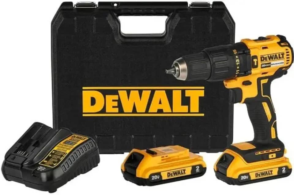DEWALT Parafusadeira e Furaderia de Impacto de 1/2 Pol. (13mm) Brushless Motor a Bateria 20V MAX* Ion-Litio com 2 Baterias 2.0Ah Carregador Bivolt e Mala DCD7781D2