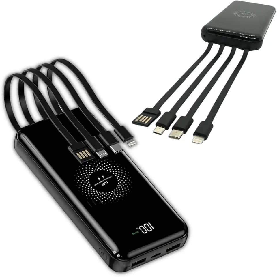 Carregador Portátil Power Bank 20.000mAh, Carregador Indução até 15 horas de bateria, compatível com iPhone, Samsung, Motorola e Xiaomi - Steel Hook
