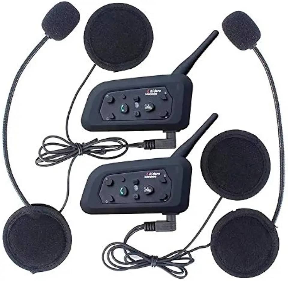 Intercomunicador Bluetooth Moto V6 Plus Capacete Kit 2x par Gps mp3 Wlxy