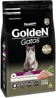 Ração Golden para Gatos Adultos Castrados Sabor Frango 3kg Premier Pet Raça Adulto,