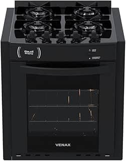 Fogao A Gas De Embutir Gaudi Prisma Vitreo Bl 4q Preto Gas Glp