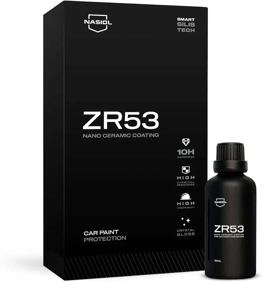 Vitrificador de Pintura Nasiol ZR53 Nano revestimento de cerâmica | Proteção contra arranhões de superfície de 3 anos | Resistência a arranhões 10H