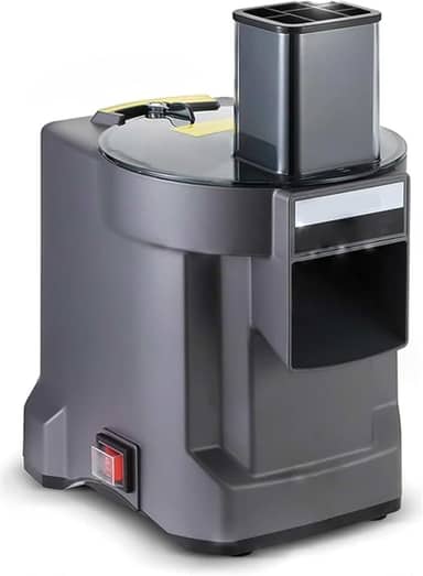 Cortador de legumes comercial 3 em 1, fatiador elétrico de legumes e frutas, triturador e cortador de cubos, processador de legumes doméstico com 3 lâminas de aço inoxidável