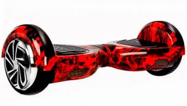 Hoverboard Skate Elétrico 6.5" com Bolsa Led Bluetooth Vermelho Fogo Brinovar