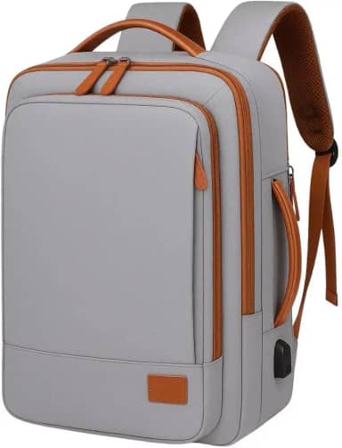 Mochila de Viagem Grande 40L para Notebook até 15,6 Expansível à Prova d’Água, USB, Masculina e Feminina, Aprovada por Companhias Aérea
