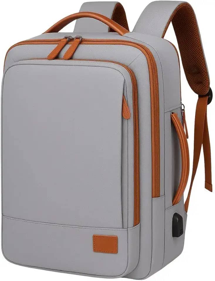 Mochila de Viagem Grande 40L para Notebook até 15,6 Expansível à Prova d’Água, USB, Masculina e Feminina, Aprovada por Companhias Aérea