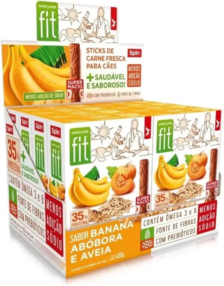 Petisco Mini Snack Zero Spin Pet Banana, Aveia e Abóbora Cães 50g