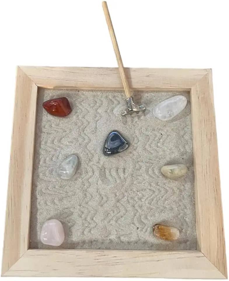 META ATACADO, Jardim Zen Japonês Feng Shui Madeira Meditação Quadrado 15cm