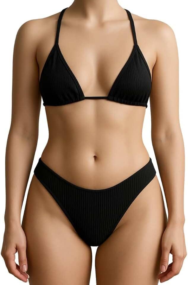 Biquíni Calcinha e Sutiã Praia Piscina Verão Cortininha Marquinha Roupa De Banho Asa Delta