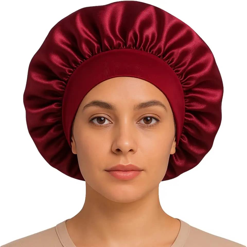 Touca de Cetim com Faixa Elástica Confortável Antti Frizz para Dormir Toca de Cetim Feminina Masculina