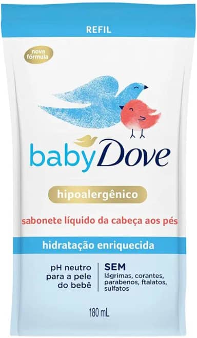 Baby Dove Refil Sabonete Líquido Hidratação Enriquecida 180Ml