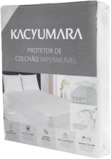 Protetor De Colchão Impermeável Malha Queen Kacyumara Branco