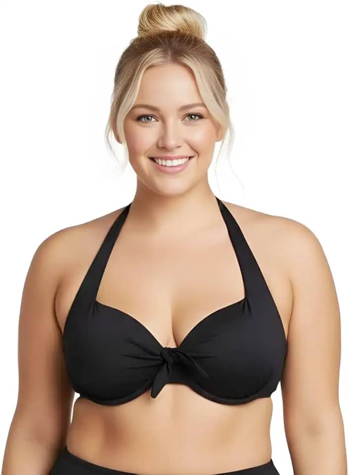 Top Biquíni Plus Size Sustentação Bojo Moda Praia Decote