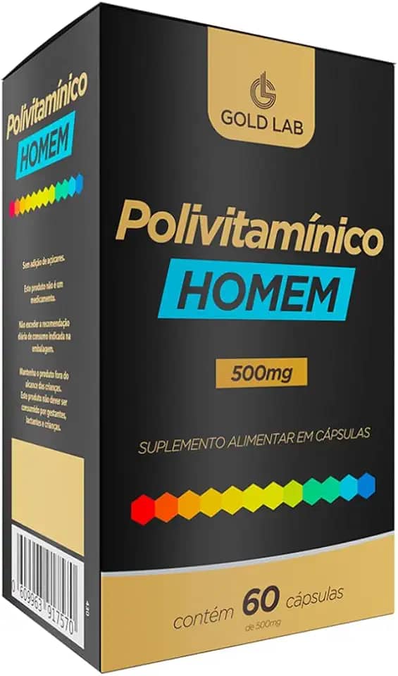Polivitamínico Homem C/60 Cápsulas - Gold Lab
